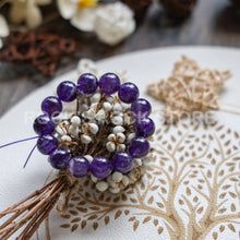 Load image into Gallery viewer, Handmade Amethyst Quartz Gemstone Bead Bracelet Beads Stretch Bracelet(PCS)