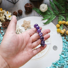 Load image into Gallery viewer, Handmade Amethyst Quartz Gemstone Bead Bracelet Beads Stretch Bracelet(PCS)