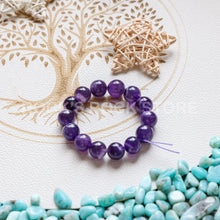 Load image into Gallery viewer, Handmade Amethyst Quartz Gemstone Bead Bracelet Beads Stretch Bracelet(PCS)