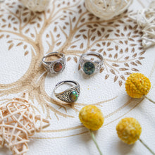 Load image into Gallery viewer, 925 Silver Plated Copper Ring With Opal Stone/Wholesale 925 Sterling Silver Synthetic Opal Ring/Silver Blue Fire Opal Jewelry