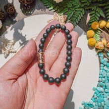 Load image into Gallery viewer, Handmade Black obsidian Quartz Gemstone Bead Bracelet Beads Stretch Bracelet(PCS)