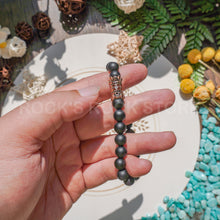 Load image into Gallery viewer, Handmade Black obsidian Quartz Gemstone Bead Bracelet Beads Stretch Bracelet(PCS)