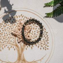 Load image into Gallery viewer, Handmade gold sheen obsidian bracelet Gemstone Bead Bracelet Beads Stretch Bracelet(PCS)