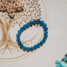 Load image into Gallery viewer, Handmade blue apatite bracelet Quartz Gemstone Bead Bracelet Beads Stretch Bracelet(PCS)