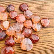 Load image into Gallery viewer, High Quality Fire Quartz Mini Hearts for Jewelry (pcs)