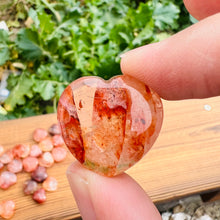 Load image into Gallery viewer, High Quality Fire Quartz Mini Hearts for Jewelry (pcs)