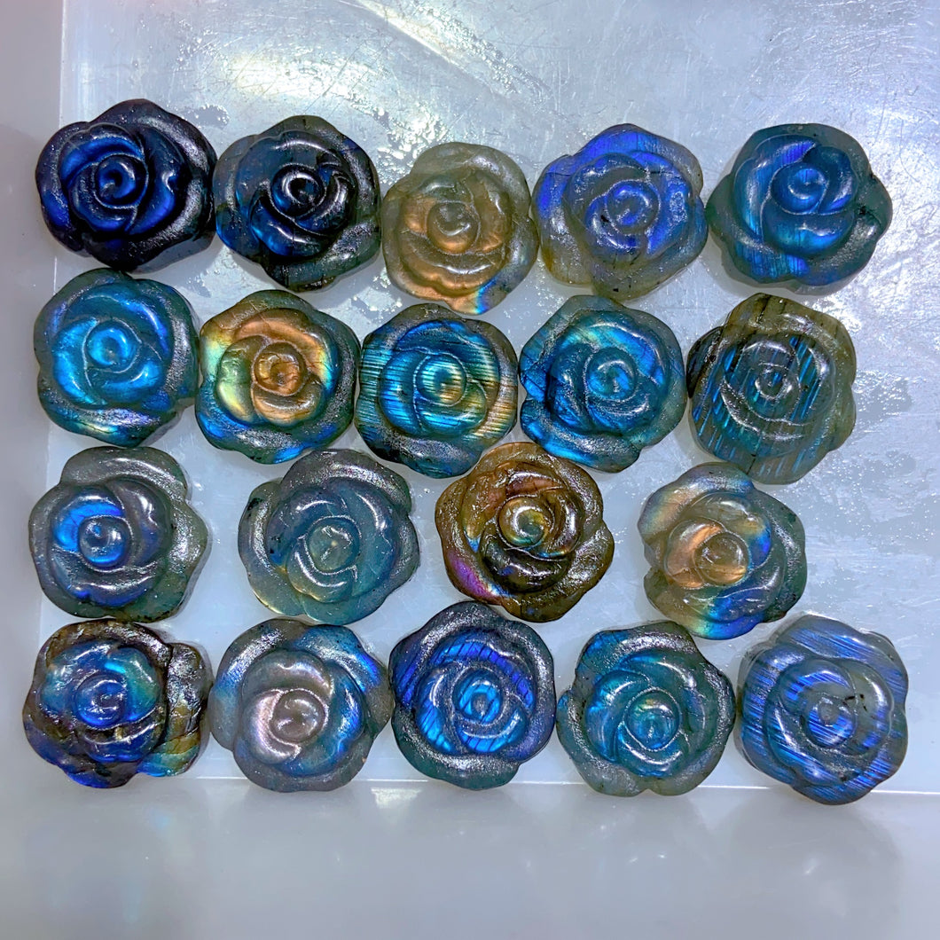 strong flash labradorite rose