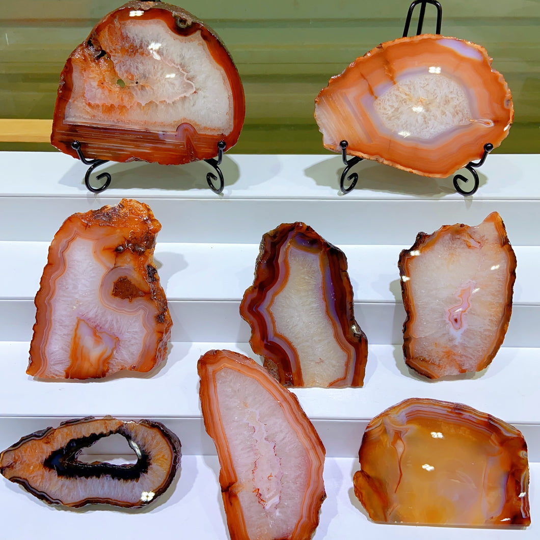 natural polished carnelian slice