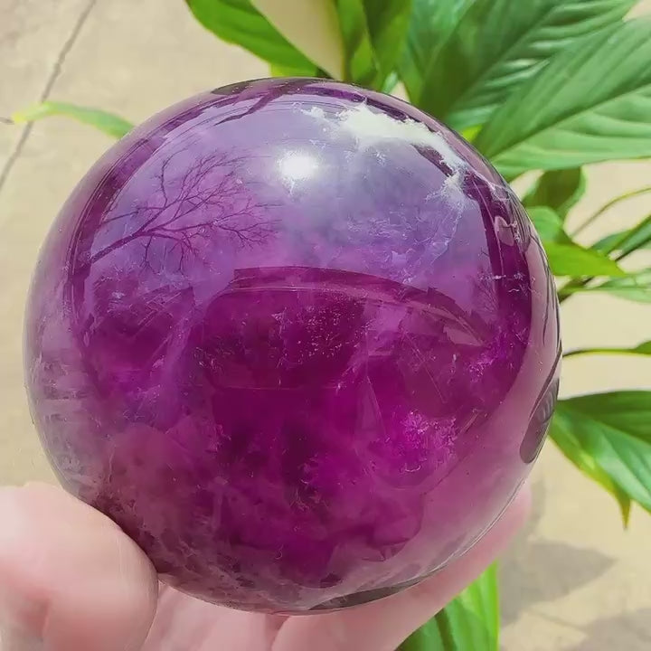 purple sea fluorite sphere purple fluorite for sale