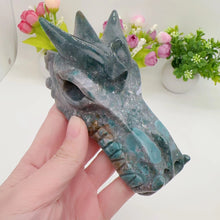 Load image into Gallery viewer, big ocean jasper dragon head
