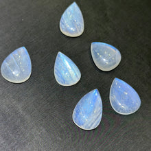 Load image into Gallery viewer, rainbow moonstone cab with strong blue flash
