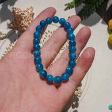 Load image into Gallery viewer, Handmade blue apatite bracelet Quartz Gemstone Bead Bracelet Beads Stretch Bracelet(PCS)
