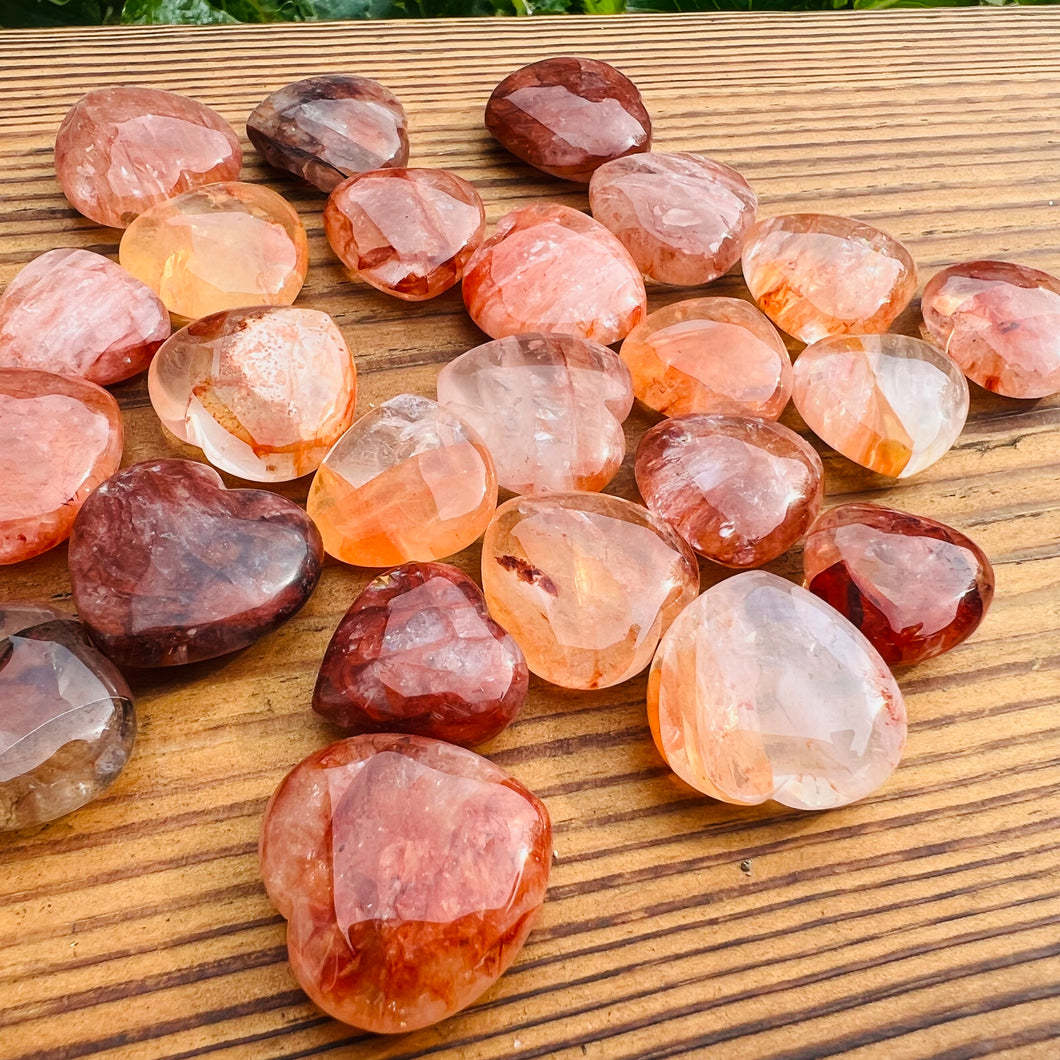 High Quality Fire Quartz Mini Hearts for Jewelry （pcs）